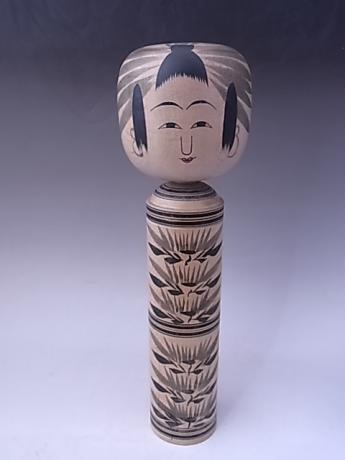 JAPANESE 20TH CENTURY LARGE WOODEN KOKESHI<br><font color=red><b>SOLD</b></font>  	