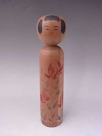 JAPANESE 20TH CENTURY MEDIUM WOODEN KOKESHI<br><font color=red><b>SOLD</b></font>  	