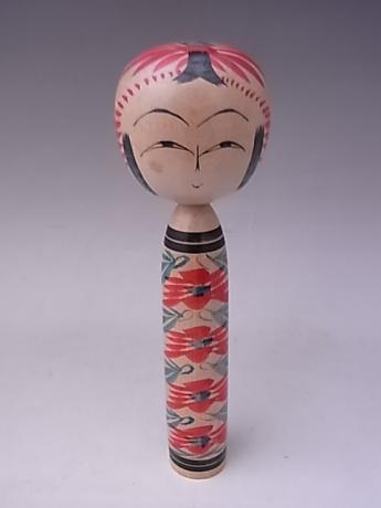 JAPANESE MID 20TH CENTURY MEDIUM WOODEN KOKESHI<br><font color=red><b>SOLD</b></font>  	