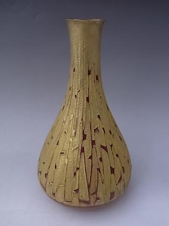 JAPANESE 20TH CENTURY HAND HAMMERED VASE BY SUZUKI JIHE<br><font color=red><b>SOLD</b></font>I