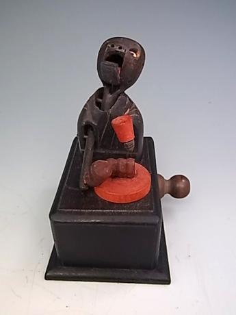 JAPANESE EARLY 20TH CENTURY KOBE TOY - KUSHI-YAKI EATER<br><font color=red><b>SOLD</b></font> 