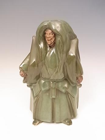 JAPANESE 20TH CENTURY PORCELAIN FIGURE OF ISHIBASHI CHARACTER FROM NOH PLAY<br><font color=red><b>SOLD</b></font> 