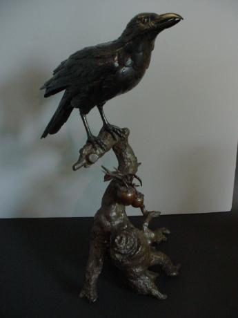 Bronze Crow <br><font color=red><b>SOLD</b></font>