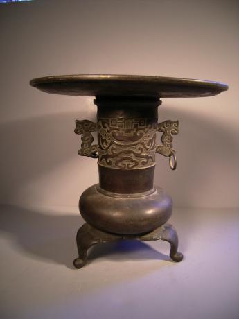 MEIJI PERIOD BRONZE USUBATA VASE
