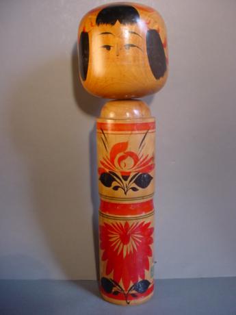 JAPANESE MID 20TH CENTURY LARGE KOKESHI DOLL<br><font color=red><b>SOLD</b></font>