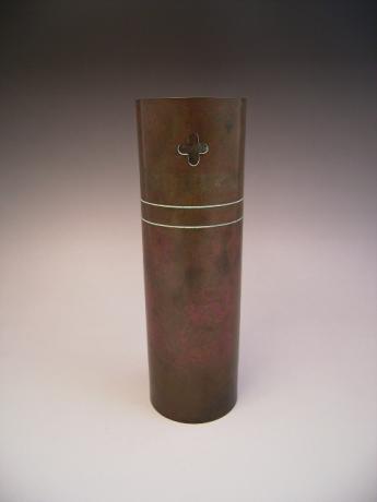 JAPANESE 20TH CENTURY BRONZE VASE BY NAGAYOSHI<br><font color=red><b>SOLD</b></font> 