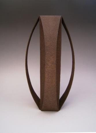JAPANESE 20TH CENTURY IRON VASE BY TAKAHASHI SHOKO<br><font color=red><b>SOLD</b></font>