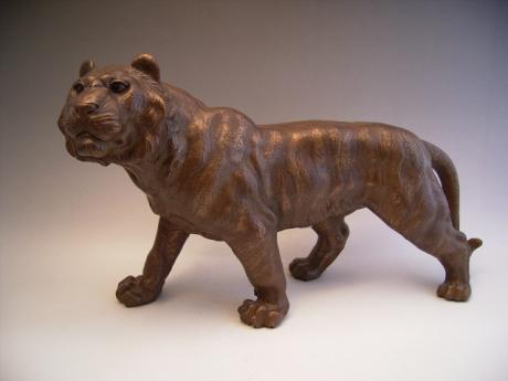 JAPANESE EARLY 20TH CENTURY BRONZE TIGER<br><font color=red><b>SOLD</b></font>