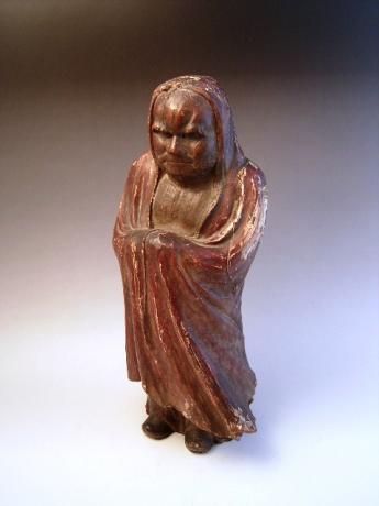 JAPANESE 19TH CENTURY CARVING OF DHARMA<br><font color=red><b>SOLD</b></font>