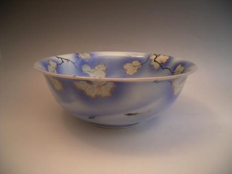 JAPANESE EARLY 20TH CENTURY FUKAGAWA LARGE BOWL<br><font color=red><b>SOLD</b></font>