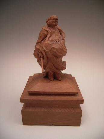 JAPANESE 20TH CENTURY WOODEN CARVING OF SENNIN HERMIT<br><font color=red><b>SOLD</b></font> 