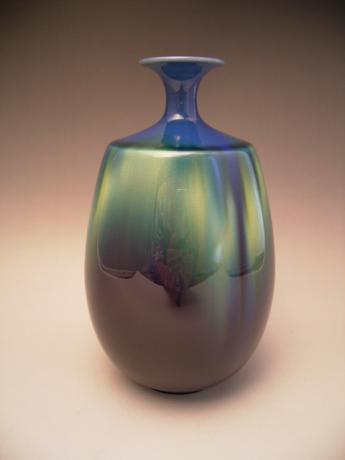 JAPANESE 20TH CENTURY VASE BY LNT TOKUDA YASOKICHI III<br><font color=red><b>SOLD</b></font>